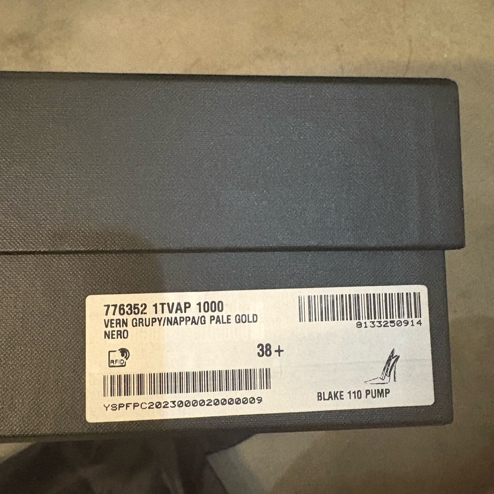 Saint Laurent Black Patent Leather Slingback Heels black 38,5 . 8,5 - Picture 12 of 13